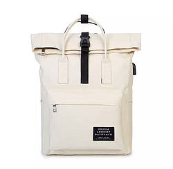 Рюкзак міський для ноутбука з usb бежевий Mojoyce (AV171)