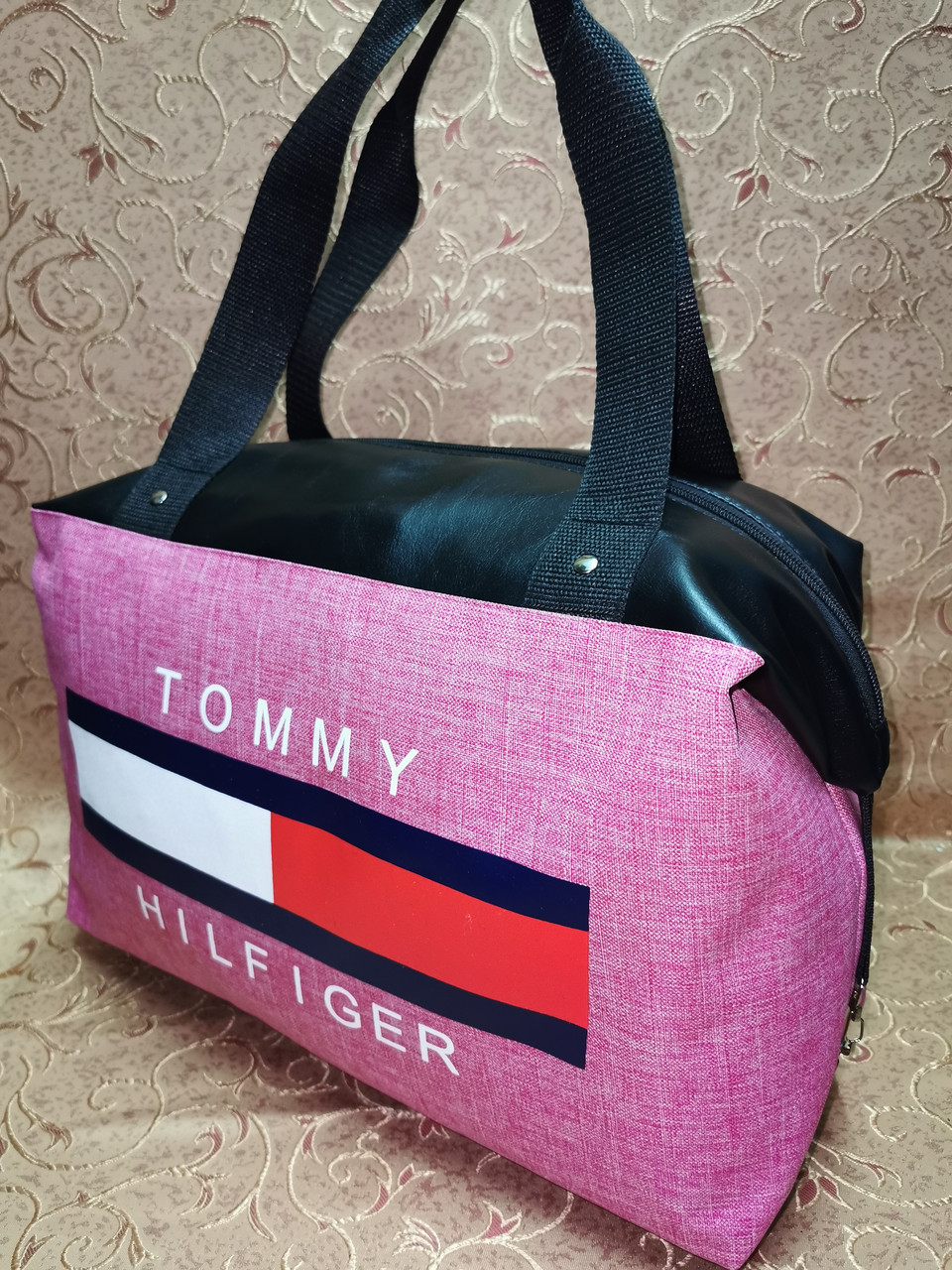 Жіноча сумка TOMMY HILFIGER спортивна сумка Відпочинок месенджер з шкіряним пляжні сумка тільки ОПТ)