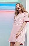 Сукня-футболка жіноча домашнє. Нічна сорочка, туніка сорочка для сну, розмір L (бузкова), фото 4