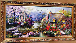 Набір для вишивки хрестом "Альтанка на воді" Розмір картини 111*55 см