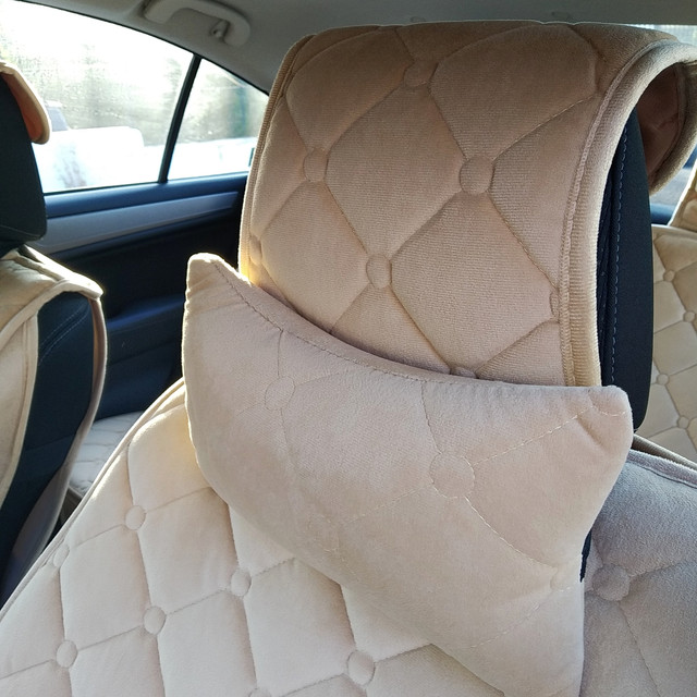 Комплект авточехлов из велюра бежевый