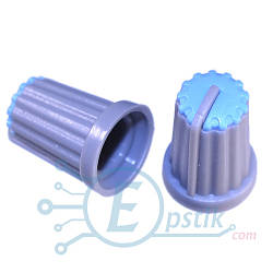 Ручка потенціометра 14x20, блакитна