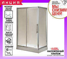 Прямокутна душова кабіна 120х80 см AquaStream Premium 120 SLС профіль хром