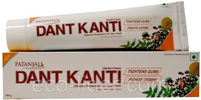 Зубная паста Дант Канти (Dant Kanti Patanjali) без фтора, Индия - фото 1 - id-p318517458