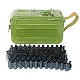 Короб ПКМ кулеметний АЛЮМІНІЄВИЙ на 100 набоїв 7.62х54 (ПРИЄДНУЄТЬСЯ ДО КУЛЕМЕТА ) зі стрічкою на 100 набоїв (оригінал СРСР), фото 3