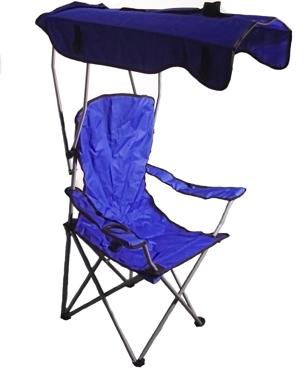 Крісло розкладне Павук з навісом R28854 50х80х124 см, темно-синє, фото 1