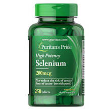 Селен-антиоксидант, Puritan's pride Selenium 200 mcg 250 Tablets
