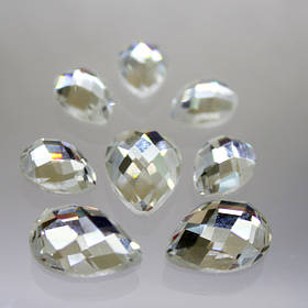 Стрази скло різних форм без отворів