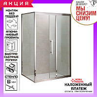 Прямокутна душова кабіна 120х80 см AquaStream Premium S Line 120 S профіль хром права