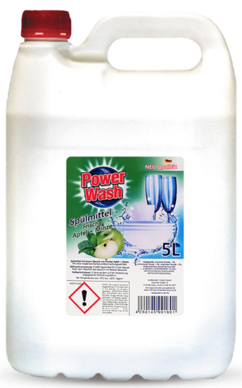 Засіб для миття посуду Power Wash Яблуко, 5000 мл