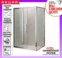 Прямокутна душова кабіна 110х80 см AquaStrceam Premium S Line 110 S профіль хром ліва