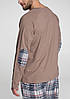 Чоловіча піжама на довгий рукав KEY MNS-041 з фланеливими штанами XXL, фото 3