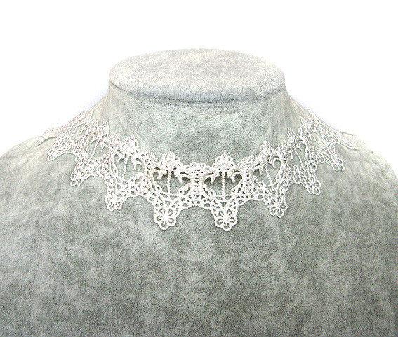 Чокер білий мереживний мода 2019, фото 1