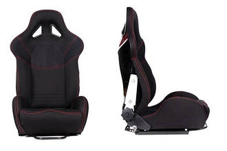 Спортивні автомобільні сидіння TOURISMO (чорне, червоне)