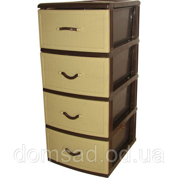 Комод пластиковий Стиль (Style) 4 ящики. 87х37х47