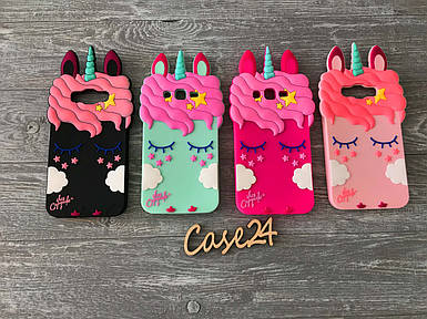 Гумовий 3D чохол для Samsung Galaxy J700h My little pony (4 кольори)