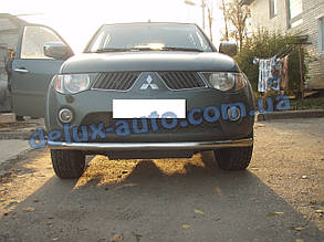 Захист переднього бампера труба одинарна Mitsubishi L200 2006+ Труба передня одинарна для Мітсубісі л200