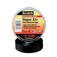 3M Scotch Super 33+ - Ізоляційна стрічка вищого класу 19,0х0,18, рулон 6 м, чорний