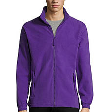 Мужская флисовая куртка NORTH MEN, т.пурпурный, SOLS, размеры от XS до 3XL