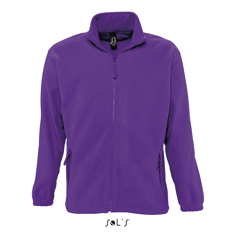 Мужская флисовая куртка NORTH MEN, т.пурпурный, SOLS, размеры от XS до 3XL - фото 2 - id-p1042496001