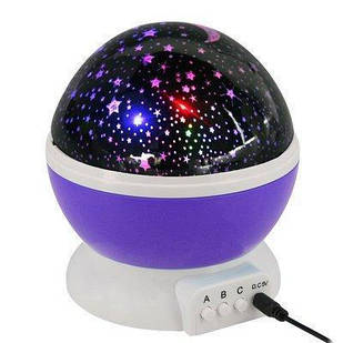 Нічник у формі кулі NEW Projection Lamp Star Master Фіолетовий