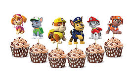 Топпери для капкейків фігурні " Щенячий патруль ", 6 шт