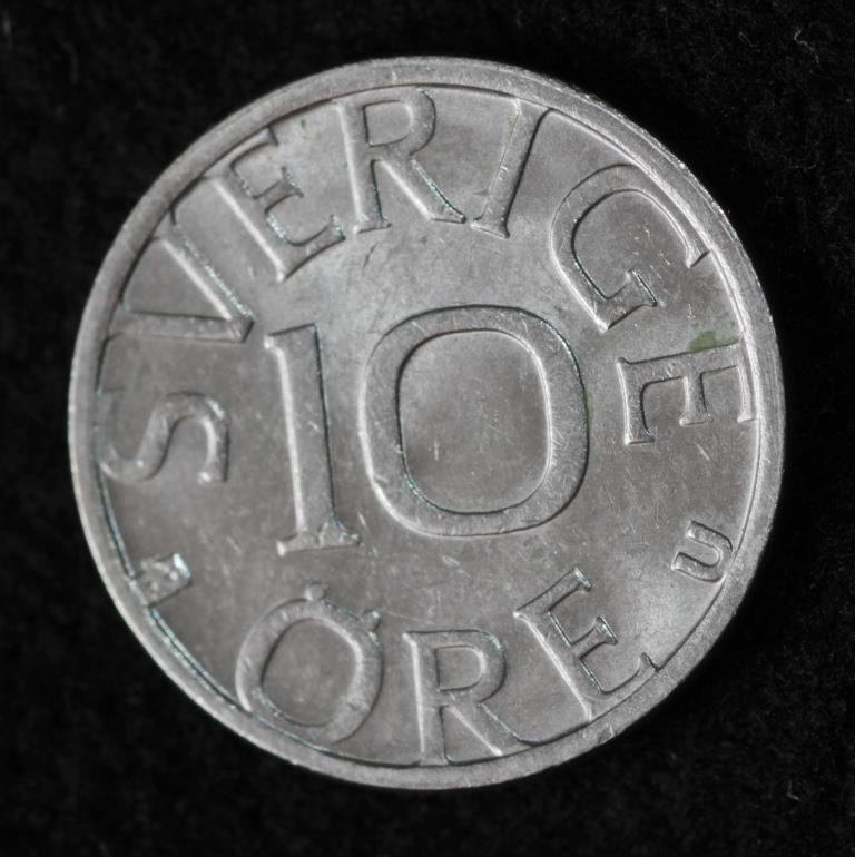 Монета Швеції 10 ере 1977-90 рр., фото 1