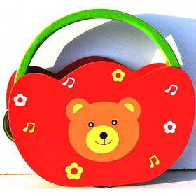 Дерев'яний бубон з ручкою B329