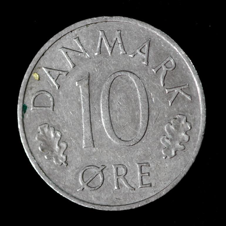 Монета Данії 10 ере 1974-87 рр., фото 1
