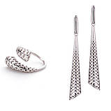 Срібний комплект прикрас «Сяйво елегантності» з родієвим покриттям, фото 3