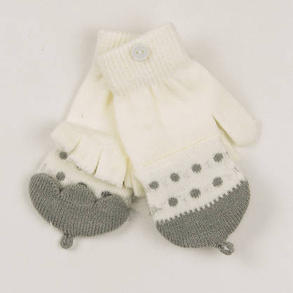 Оптом мітенки з накидкою для дівчаток віку 3-5 років - 19-7-45, фото 4