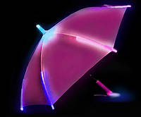 УЦЕНКА! НЕ светящийся Прочный детский зонтик трость для детей Розовый Зонтик