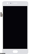Дисплей (екран) для OnePlus 3 (A3003)/3T A3010 + тачскрін, білий , OLED,  хорошої якості