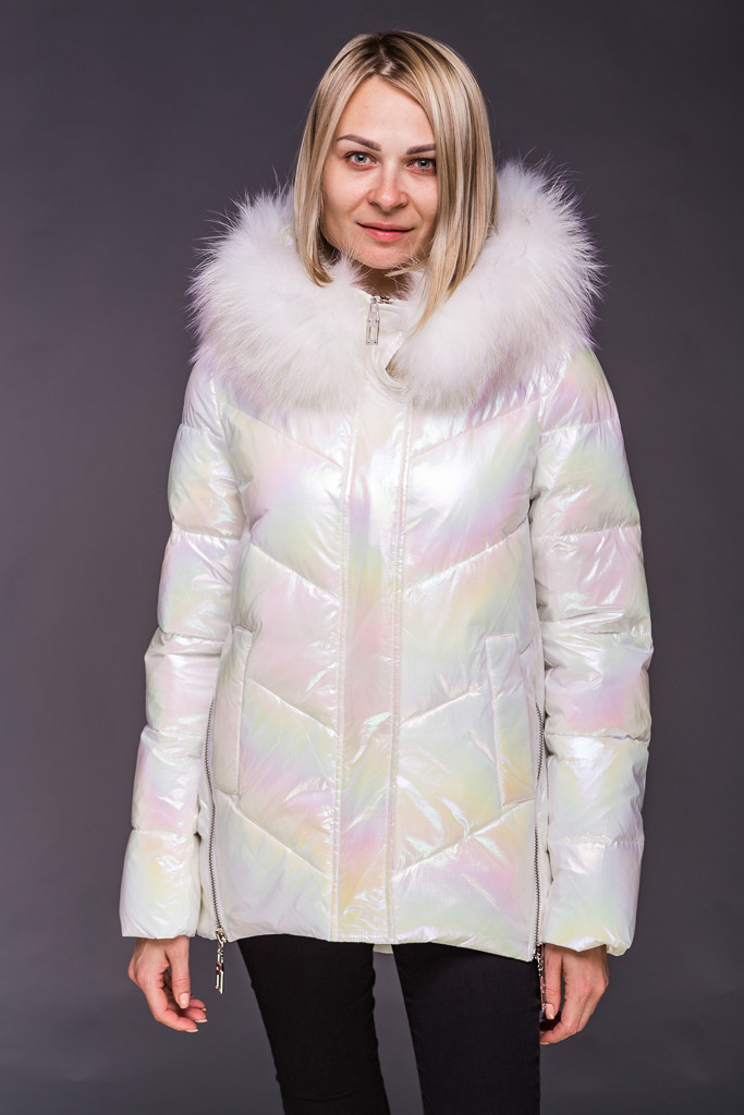 Жіночий пуховик ZLLY (Zilanliya) Перлинний, фото 1
