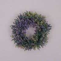 Вінок евкаліпт зелено-фіолетовий 20 см. Квіти штучні
