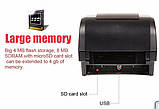 Принтер етикеток, термотрансферний принтер штрих-кодів, QR-кодів Xprinter XP-H500B USB 108mm, фото 8