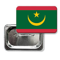 Закатной значок "Флаг Мавритании"