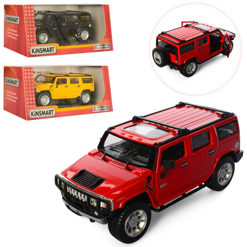 Металева машинка Kinsmart Hummer KT7006W, фото 1