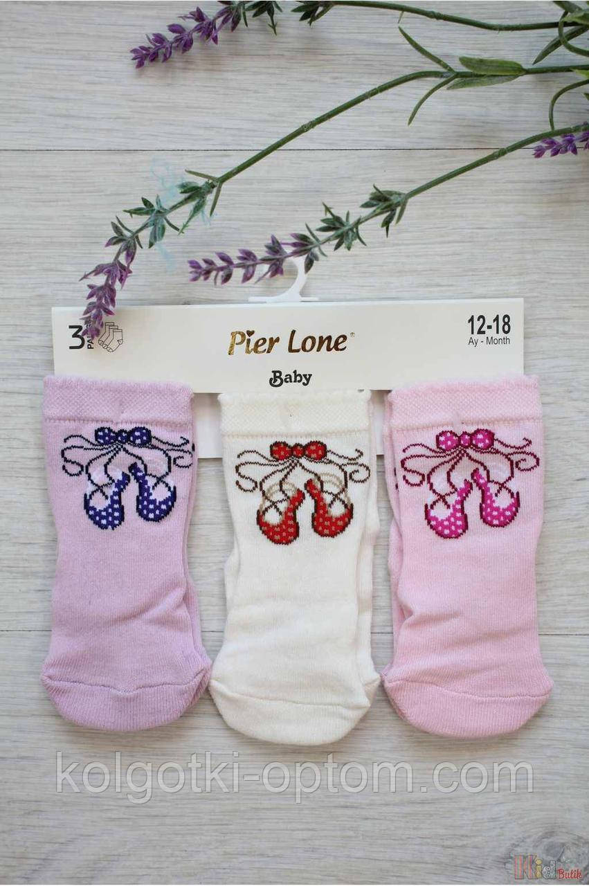 ОПТОМ Набір шкарпеток з бантиками для маленької дівчинки (12 / 12-18 мiс.)  Pier Lone 8681788320195, фото 1