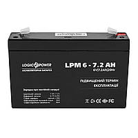 Аккумуляторная батарея LogicPower LPM 6V 7.2AH AGM, для детского электротранспорта.