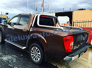 Ролл-бар на пікап для Nissan Navara 2015+ Задня дуга в кузов нержавійка RollBar на Ніссан Навару 2015-2019