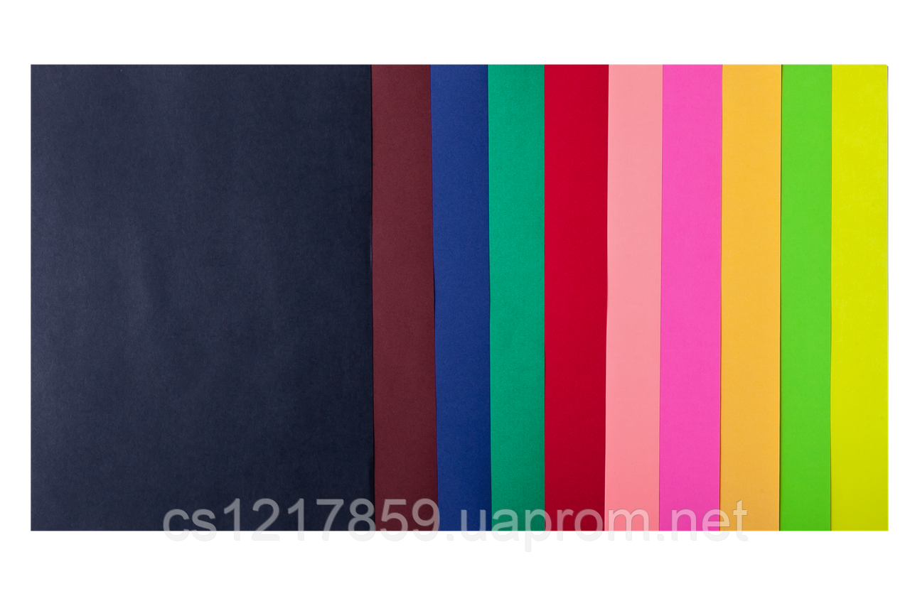 Папір кольоровий А4 DARK+NEON 10кол. 50арк 80г/м2