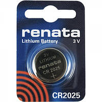 Батарейка литиевая Renata CR2025 Lithium 3V дисковая таблетка
