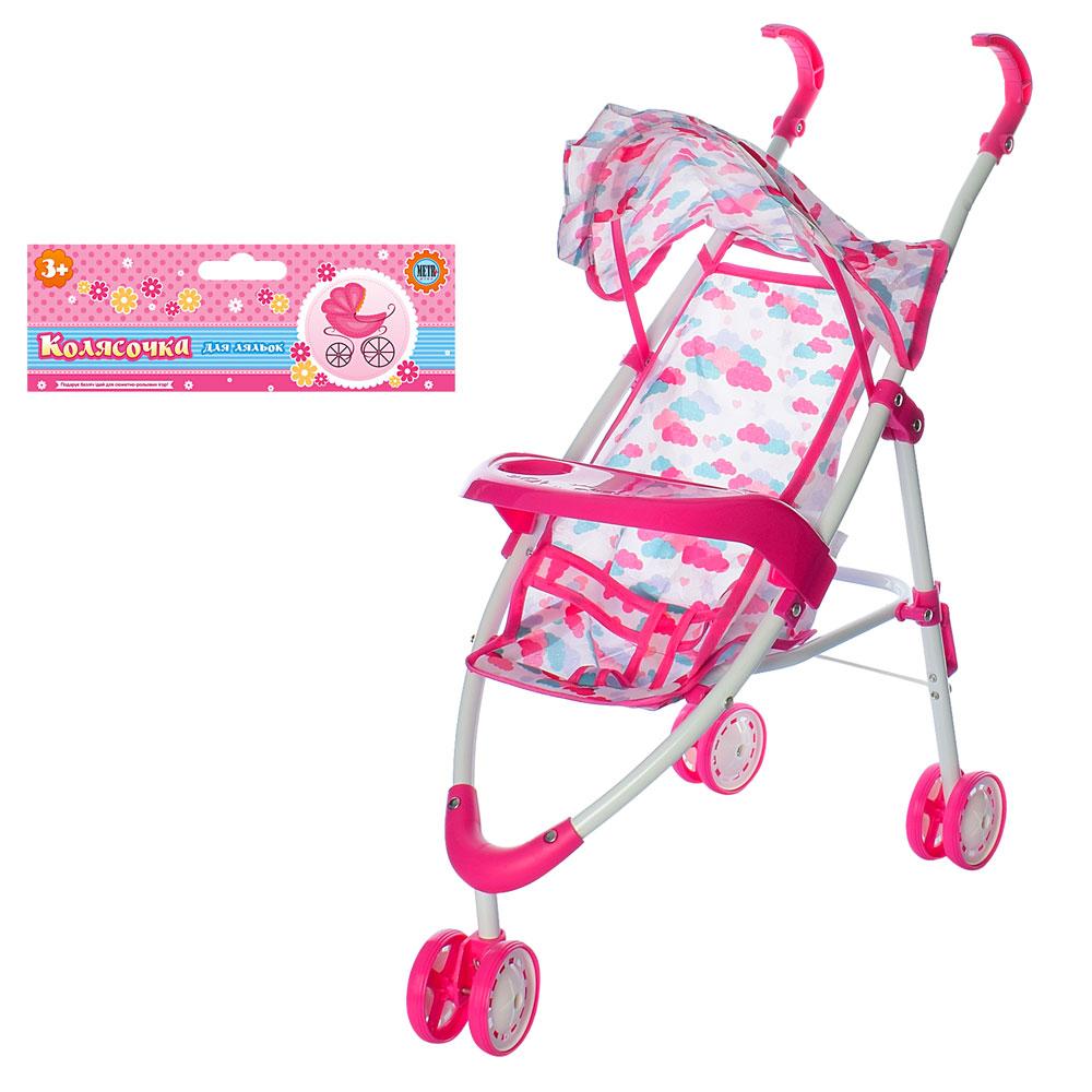 Коляска для ляльки, прогулянкова, козирок, колеса, 5828
