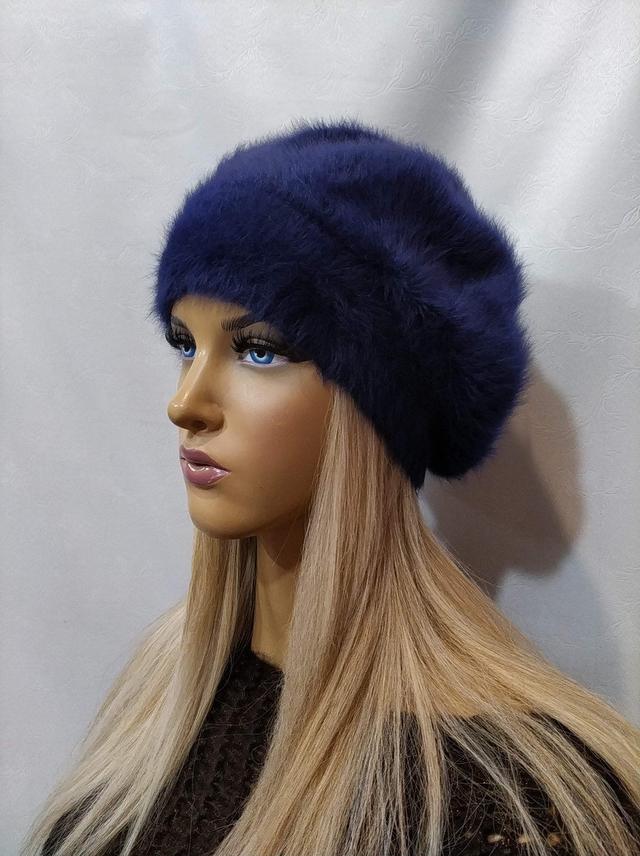 Темно Синий Женский Берет Из Ангоры на Ножке — в Категории "Береты" на ...