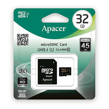 Карта памяти Apacer MicroSD 32 Gb Class 10 (КЛАСС 10)