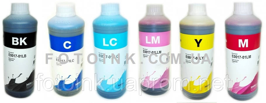 Літрові чорнила InkTec E0017 для Epson L1800, L800, L805, L810, L850, L8050, L18050 (6 х 1000мл), фото 1