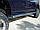 Бічні пороги труба з проступью на Toyota Hilux 2007+ Пороги нержавійка труби хром на Тойота Хайлюкс 2007+, фото 2