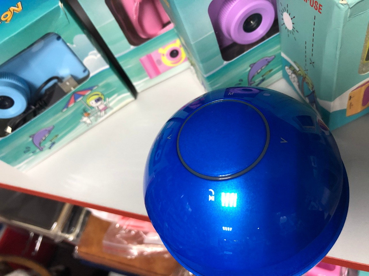Детский портативный мини динамик синий Speaker - фото 2 - id-p1042766339