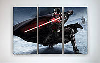 Настенный декор в интерьер картина на холсте Звездные войны Star Wars Дарт Вейдер Darth Vader 90х60